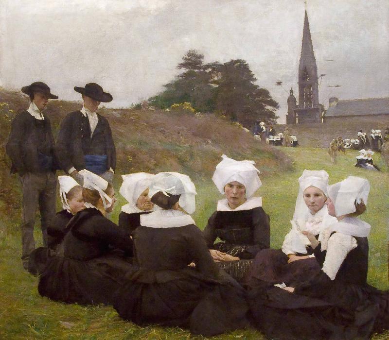 Pascal Dagnan-Bouveret Breton Women at a Pardon oil painting picture